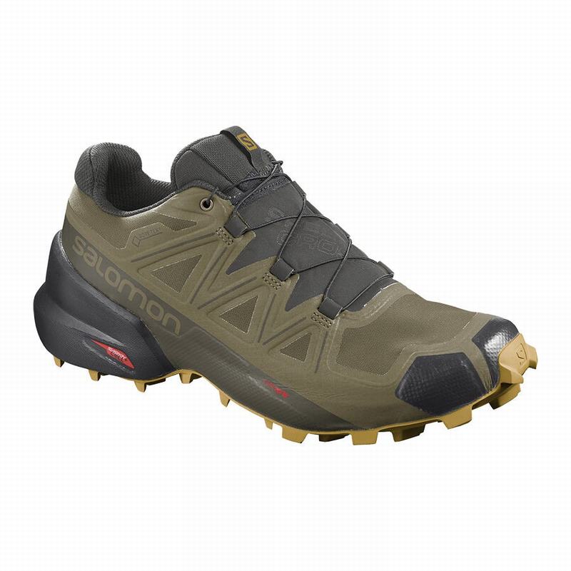 Zapatillas Trail Running Salomon Hombre Verde Oliva - Salomon Argentina SPEEDCROSS 5 GORE-TEX ,81357